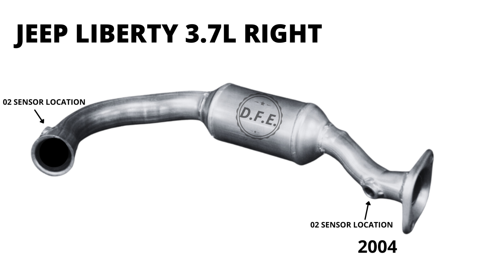FITS: 2004 JEEP LIBERTY FRONT RIGHT 3.7L CATALYTIC CONVERTER