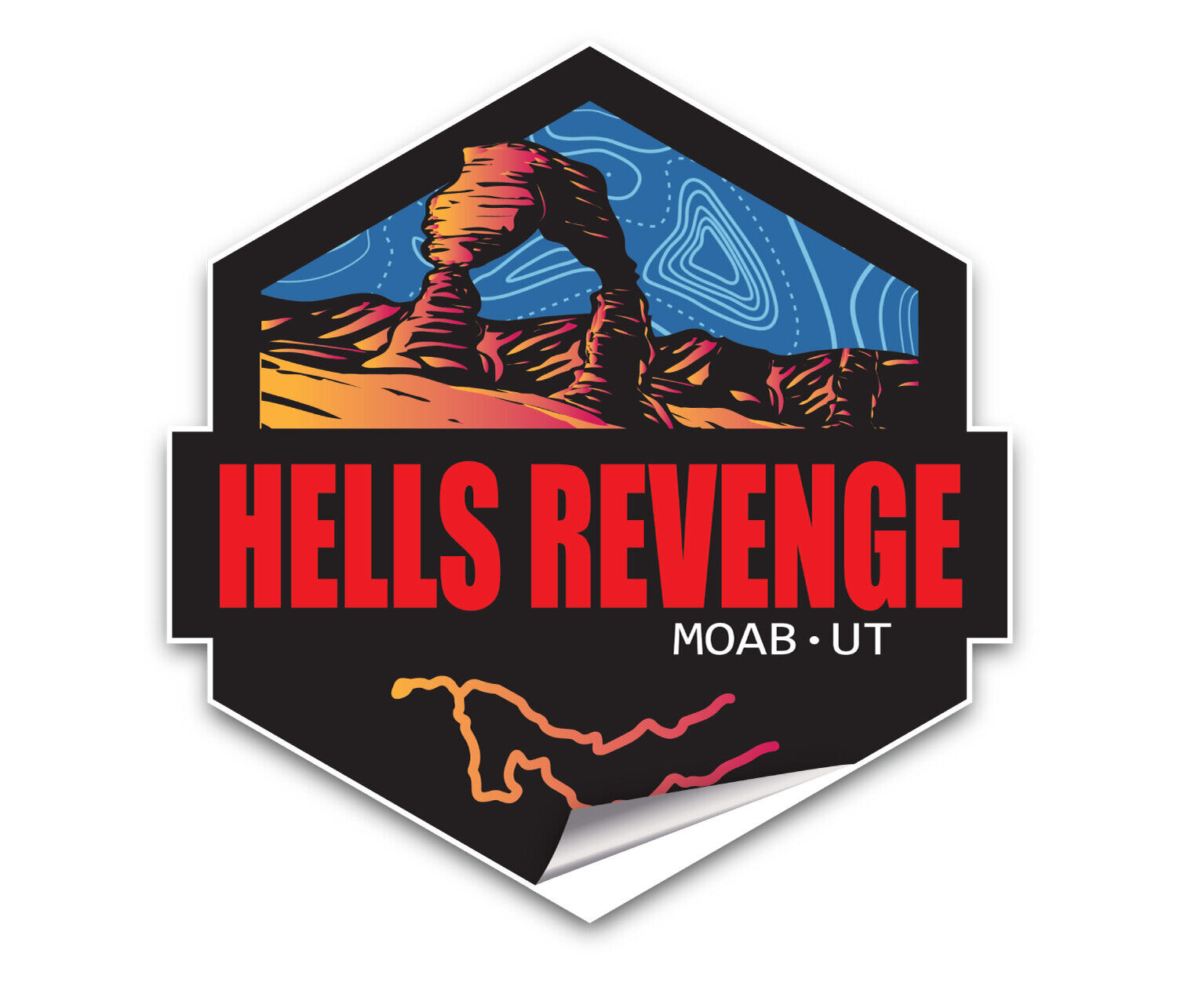 Hells Revenge Moab Utah 4x4 Trail Sticker - 3.5
