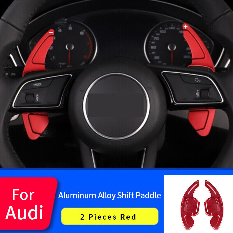 Steering Wheel Shift paddle Gear Shifter Extension For Audi RS6 R8 2pcs/set red