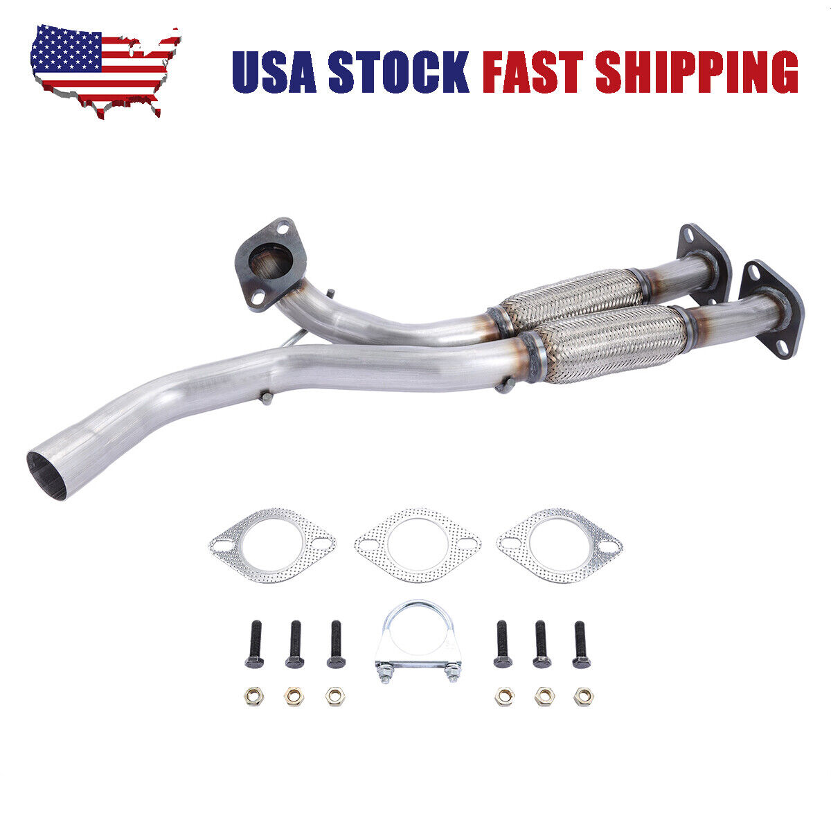 Front Exhaust Catalytic Converter Flex Pipe Kit For Cadillac SRX 3.6L 2012-2016