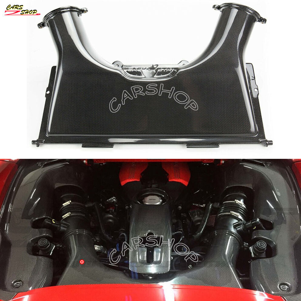 For Ferrari 488 GTB Spider Real Carbon Fiber Engine Latch Air Box Cover Trim