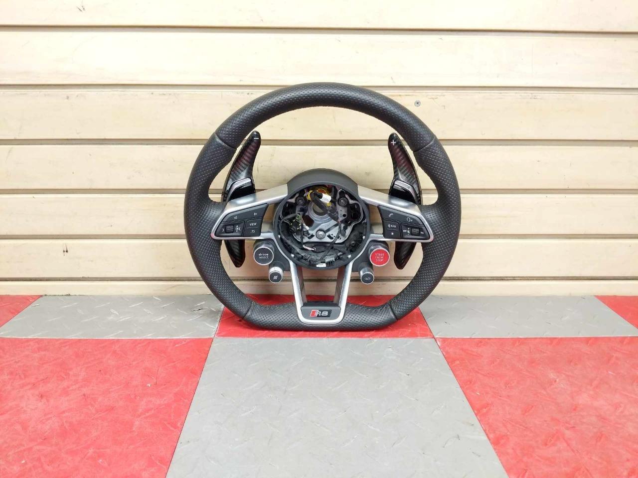 2017-2023 Audi R8 - OEM Black Leather Sport Steering Wheel Carbon Fiber Paddles
