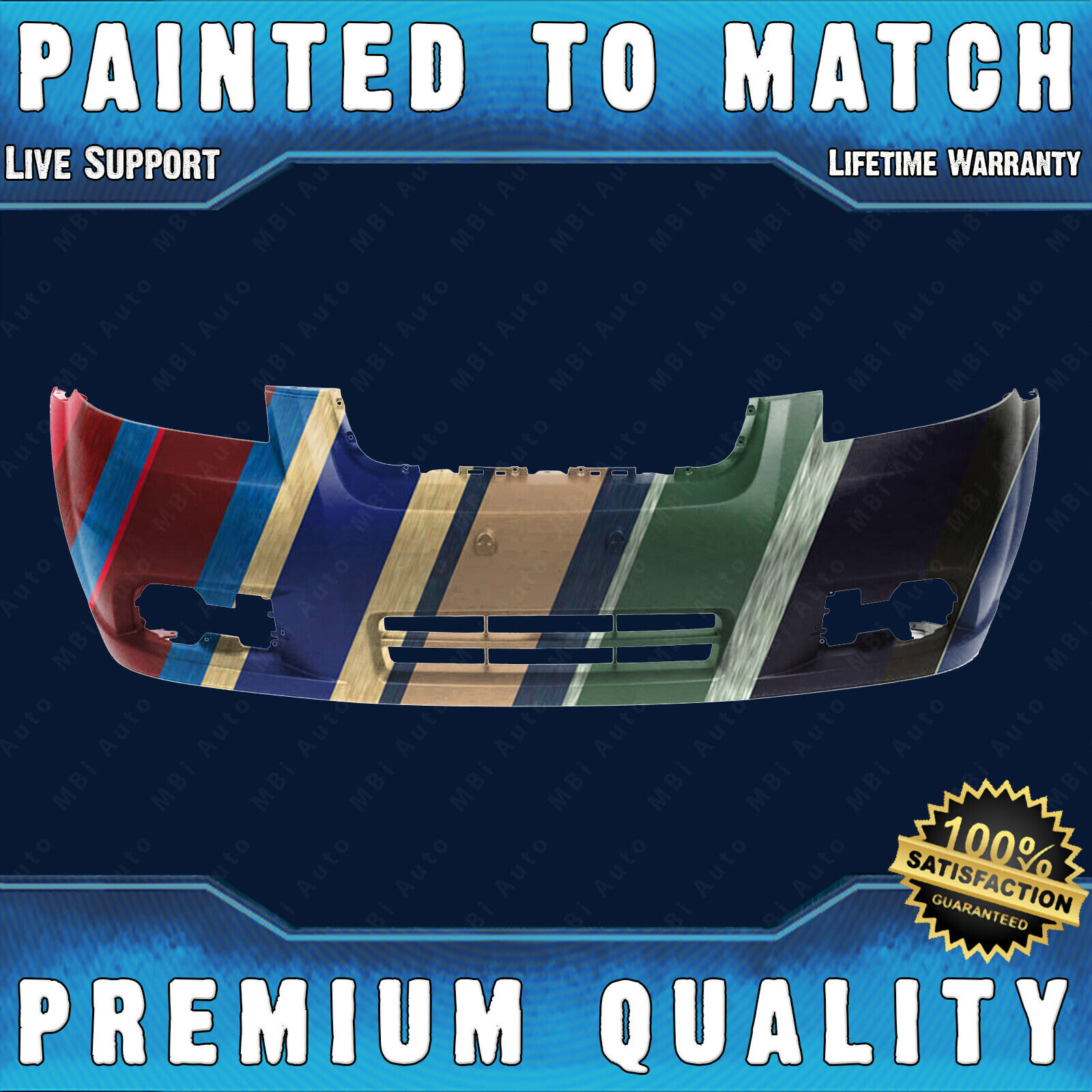 NEW Painted To Match Front Bumper Replacement for 2007-2011 Chevy Aveo Sedan 4dr