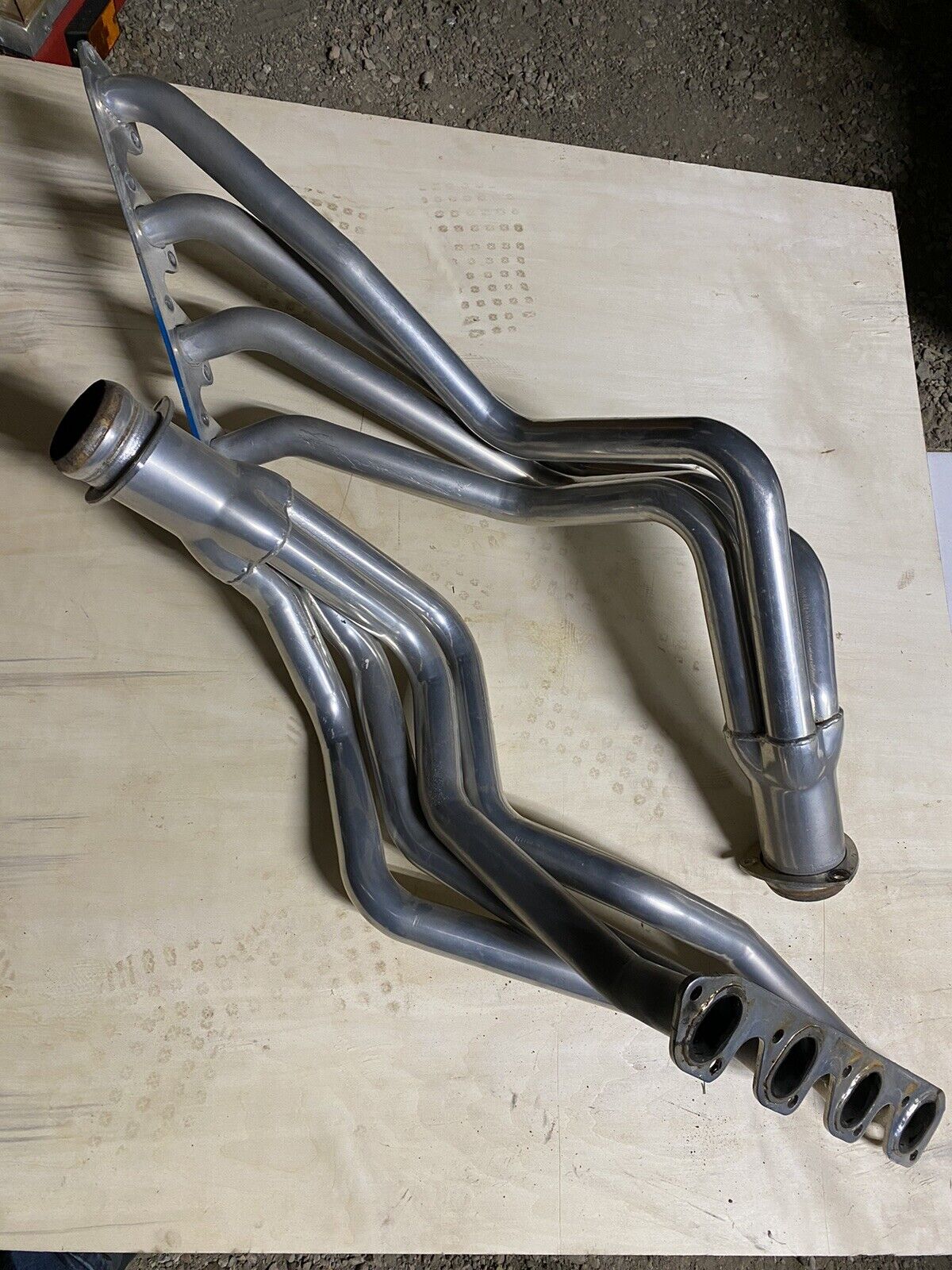 Silver 1-5/8 in. Long Headers For 1977-79 Ford 4WD Truck or Bronco with 351-400M
