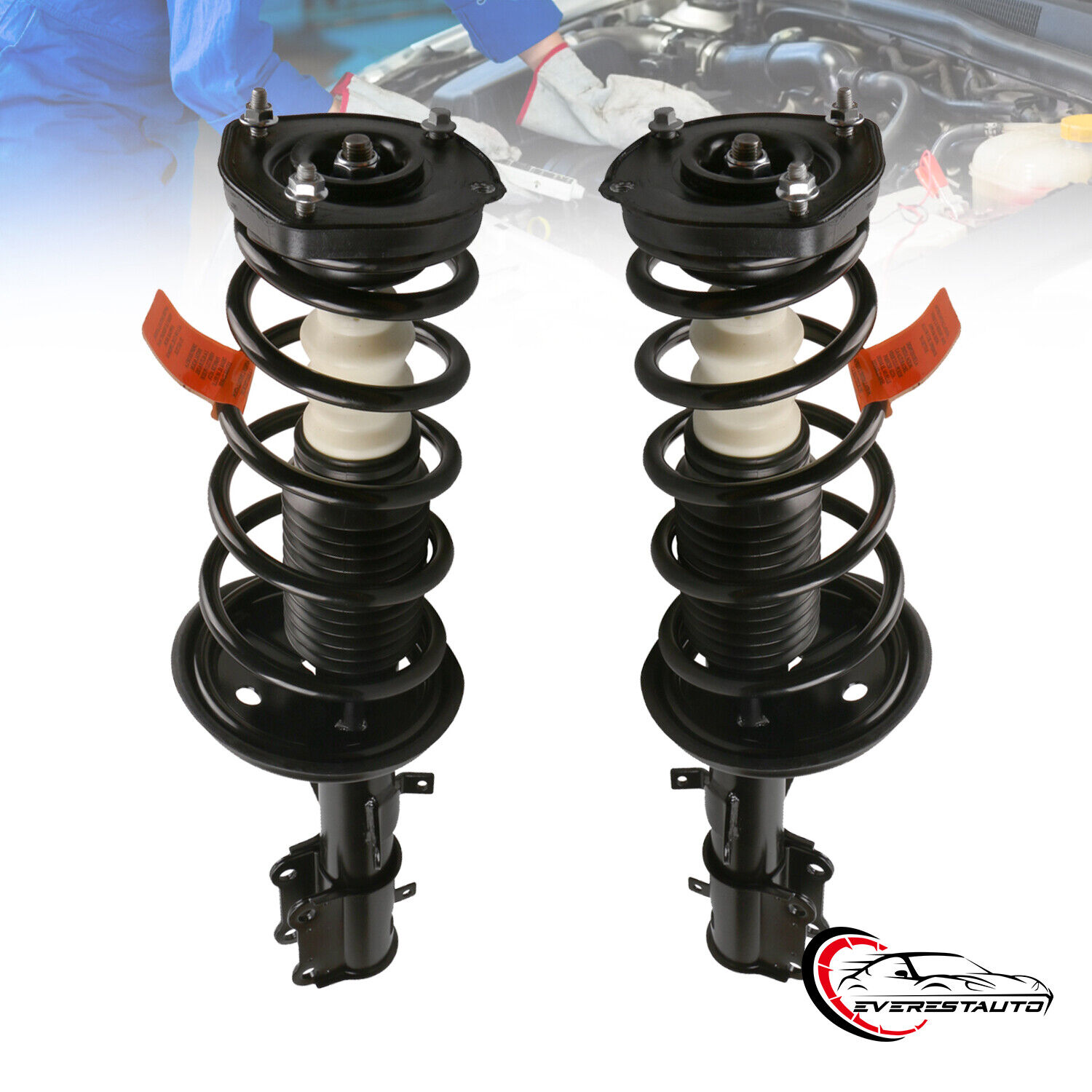 Pair Rear Complete Shock Struts w/ Spring For 1993-2002 Toyota Corolla Geo Prizm