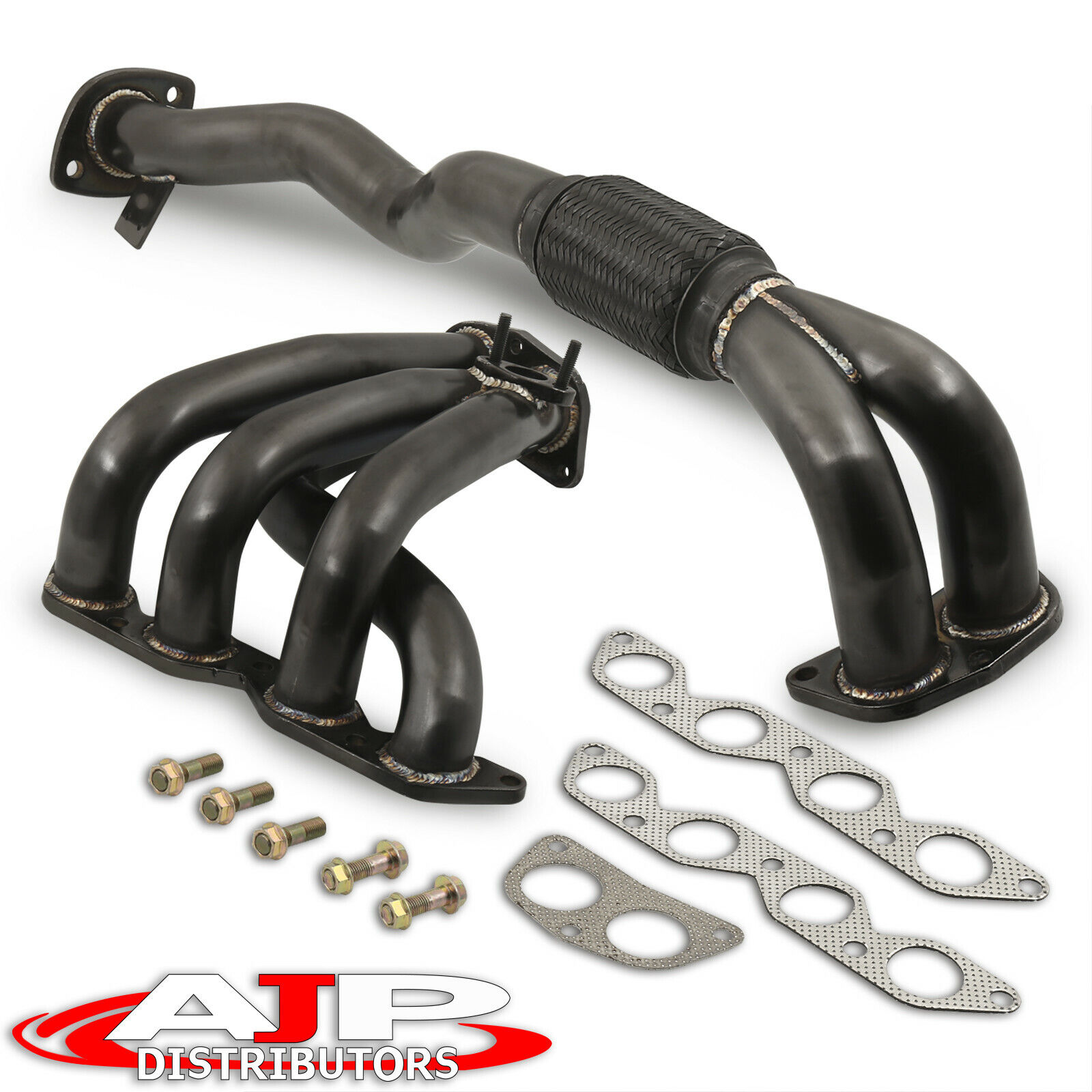 Stainless Steel 4-2-1 Exhaust Header Manifold Black For 1993-1997 Celica Corolla