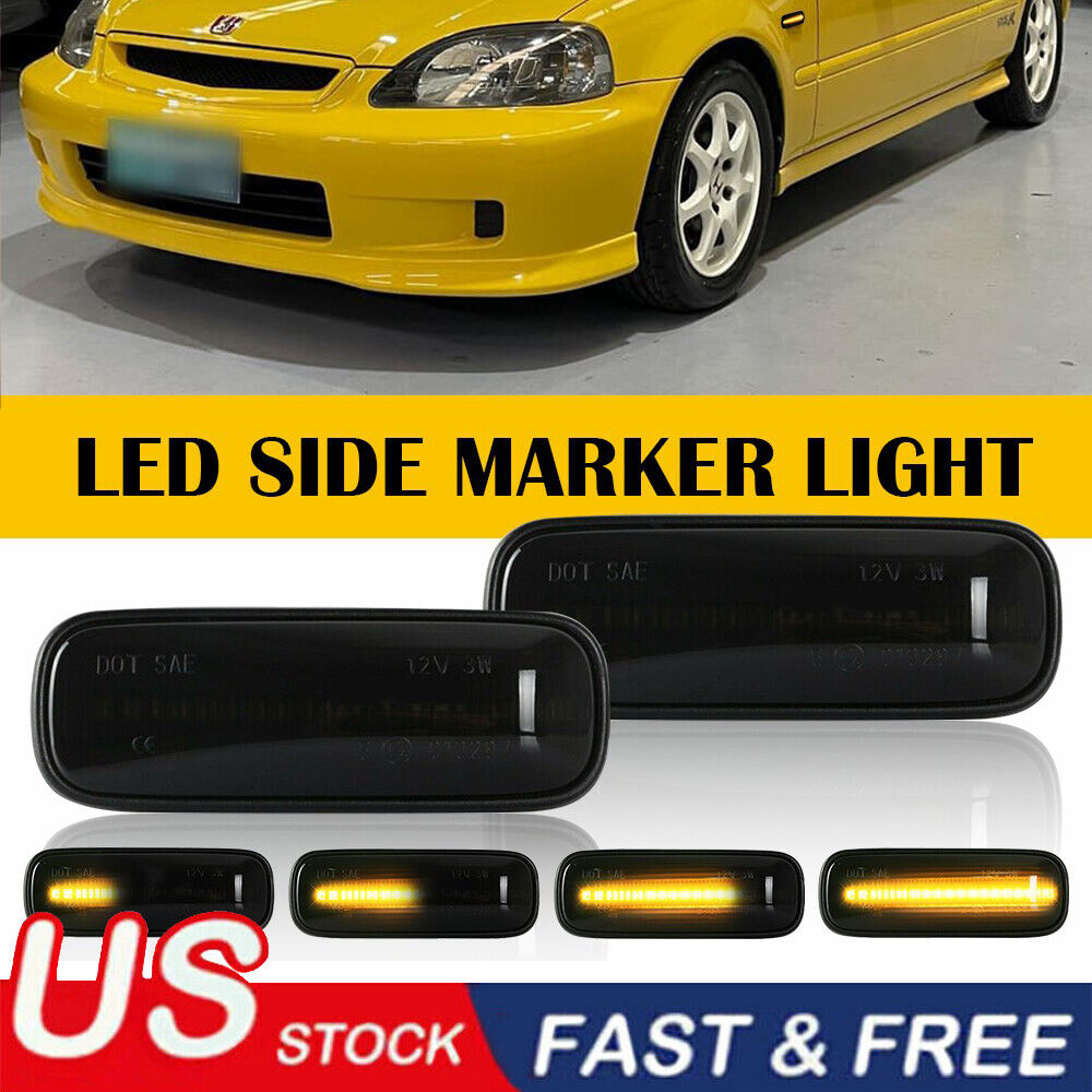For Honda Civic 1996-2000 Ballade Sequential LED Side Marker Blinker Lights 2X