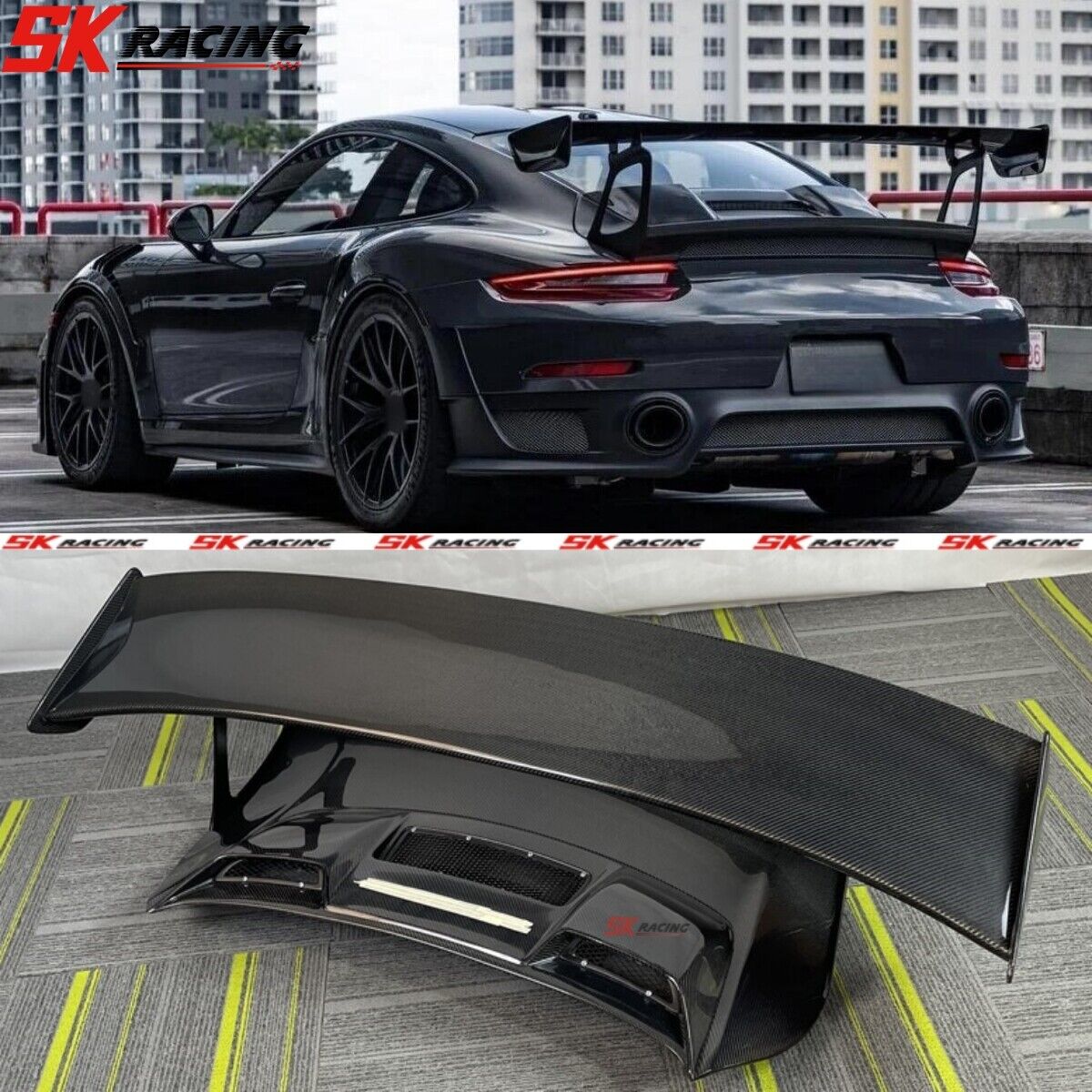Fits Porsche Carrera 911 991 Carbon Fiber Rear Spoiler Wing GT2RS Style Body kit