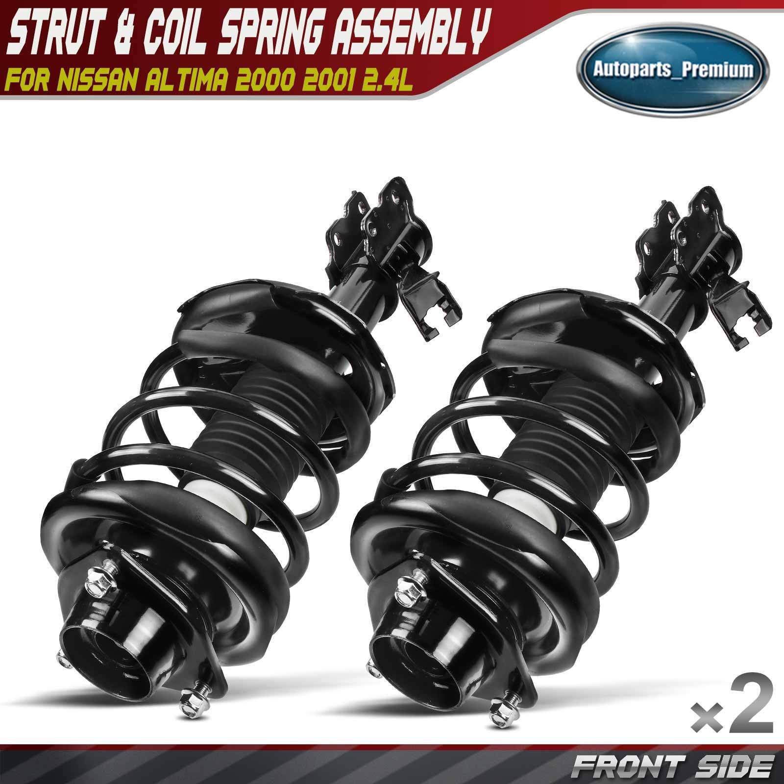 2x Front Complete Strut & Coil Spring Assembly for Nissan Altima 2000 2001 2.4L