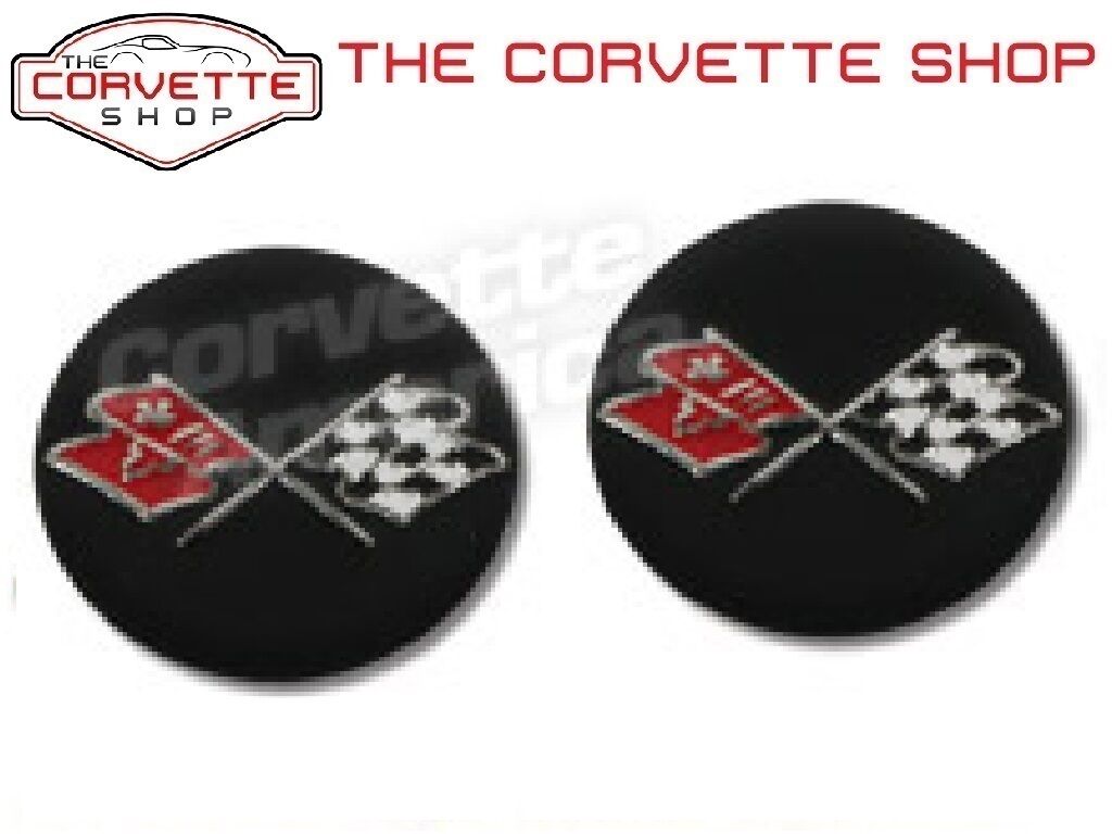 C3 Corvette Interior Door Latch Handle Emblems 1968-1977 2626