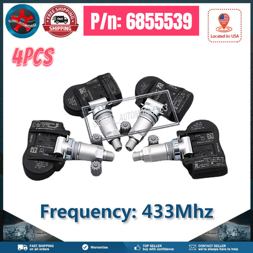 4PCs Tire Pressure Monitor Sensor TPMS For BMW 328I 335I 340I 428I 435I 440I