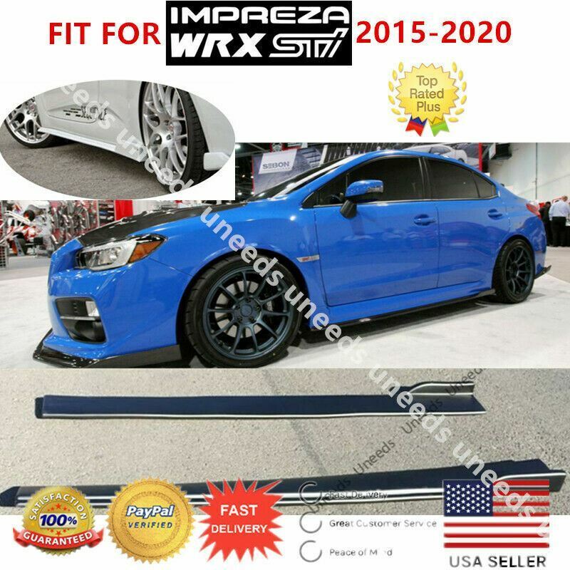 For 2015-2020 Subaru Impreza WRX/STI PU Extension Black Side Skirts Body kit