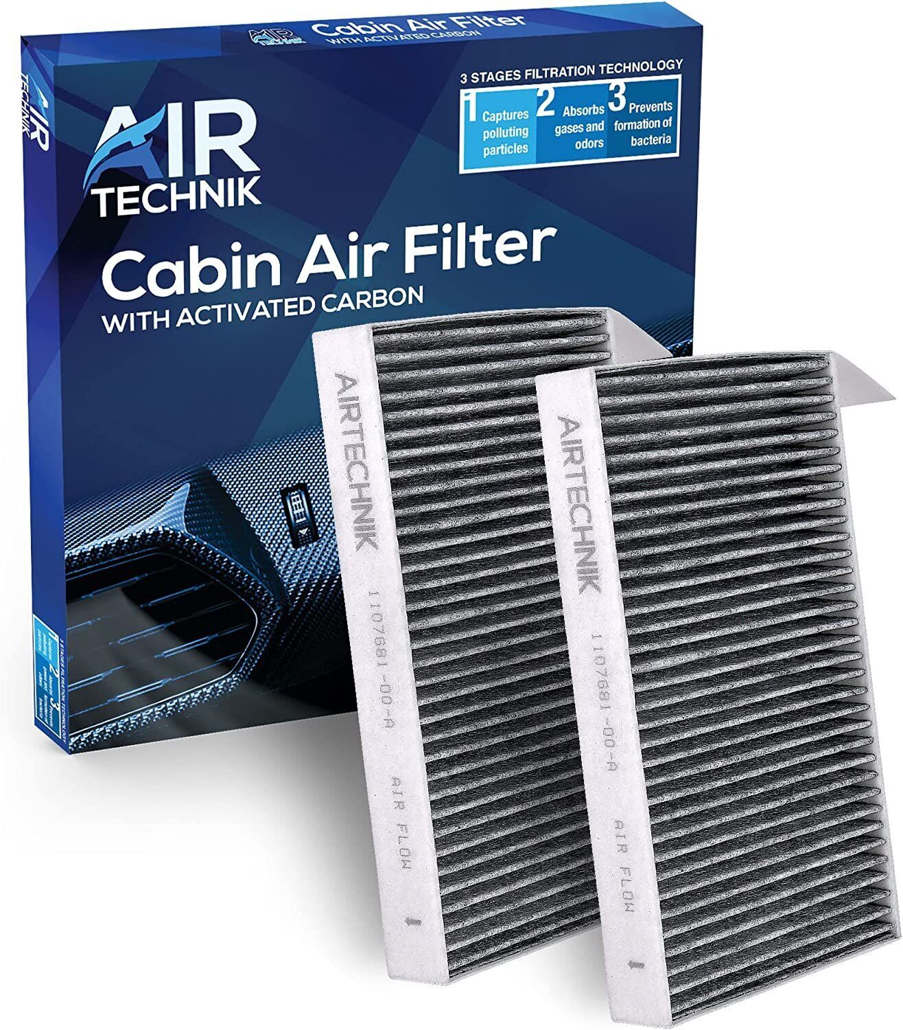 AirTechnik CUK25015 Cabin Air Filter w/Activated Carbon | Fits Tesla Model 3...
