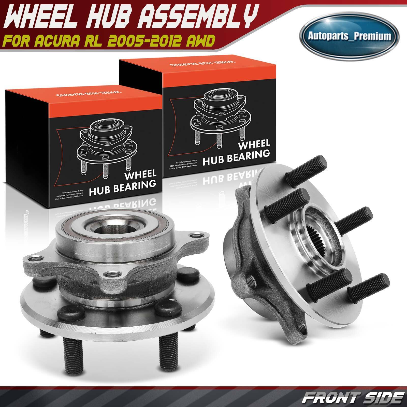 2x Front Left & Right Wheel Bearing Hub Assembly for Acura RL 2005 2006-2012 AWD