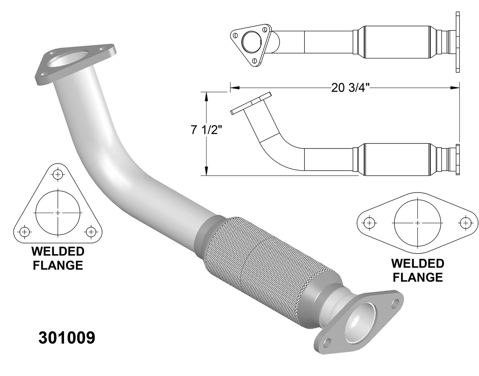 Exhaust Pipe for 1990-1993 Mazda Protege