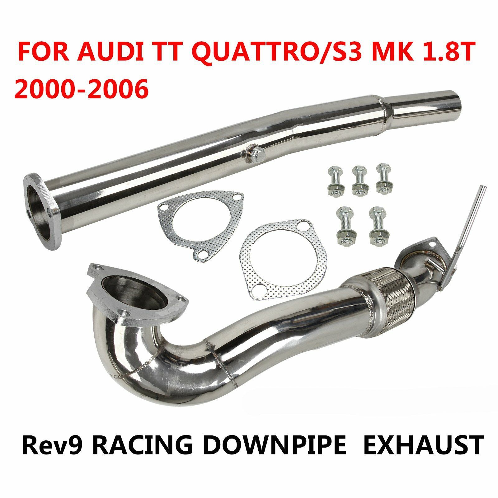 Stainless Turbo Racing Exhaust Downpipe FOR Audi 00-06 TT Quattro/S3 Mk1 1.8T