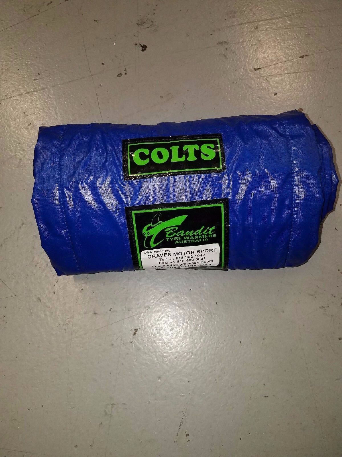 Bandit Colts Tire Warmer, 1 Front blue, fits: 17 inch Superbike/Supersport tire