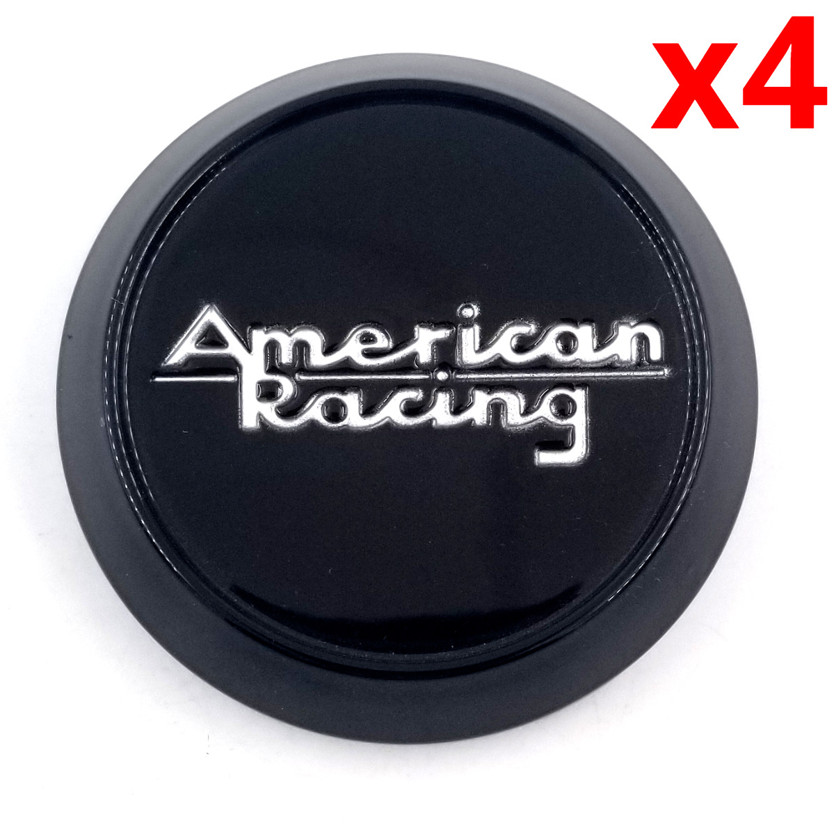 Set of 4 American Racing Gloss Black AR928 Snap In Wheel Center Cap P/N: 1521S01