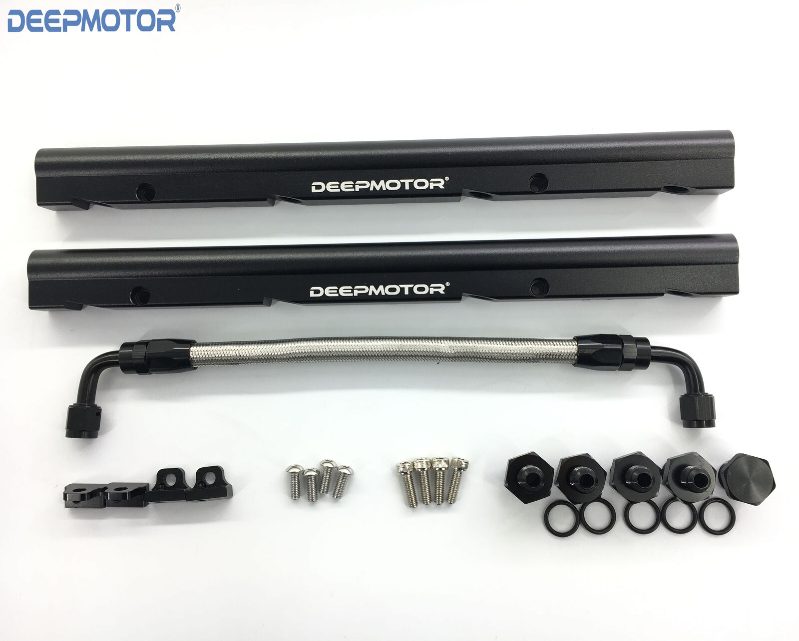 Deepmotor Billet Fuel Rail Kit GM LS3 for OE Intake Manifold W/ Hardwares