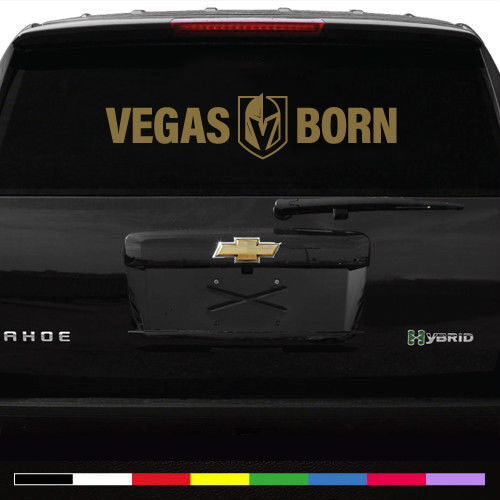 Las Vegas Golden Knights Vegas Born NHL Decal Sticker | Choose Size + Color