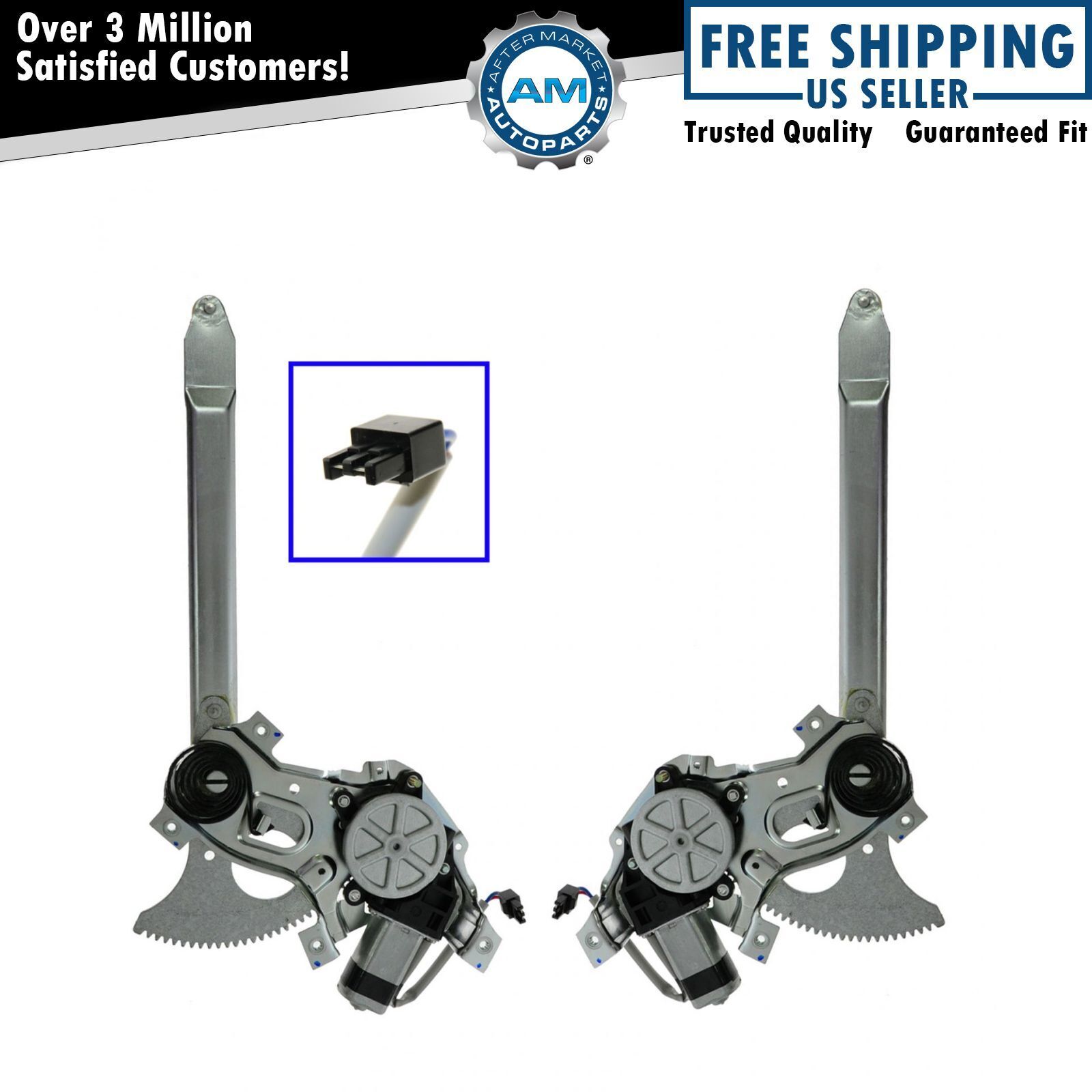 Front Power Window Regulator with Motor Pair Set of 2 for GM Pickup Truck SUV