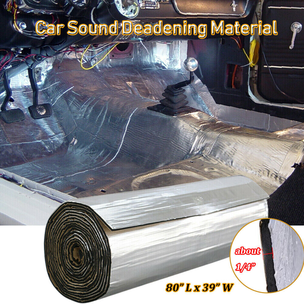 80''x 39'' Car Insulation Sound Deadening Mat Heat Shield Thermal Noise Proofing