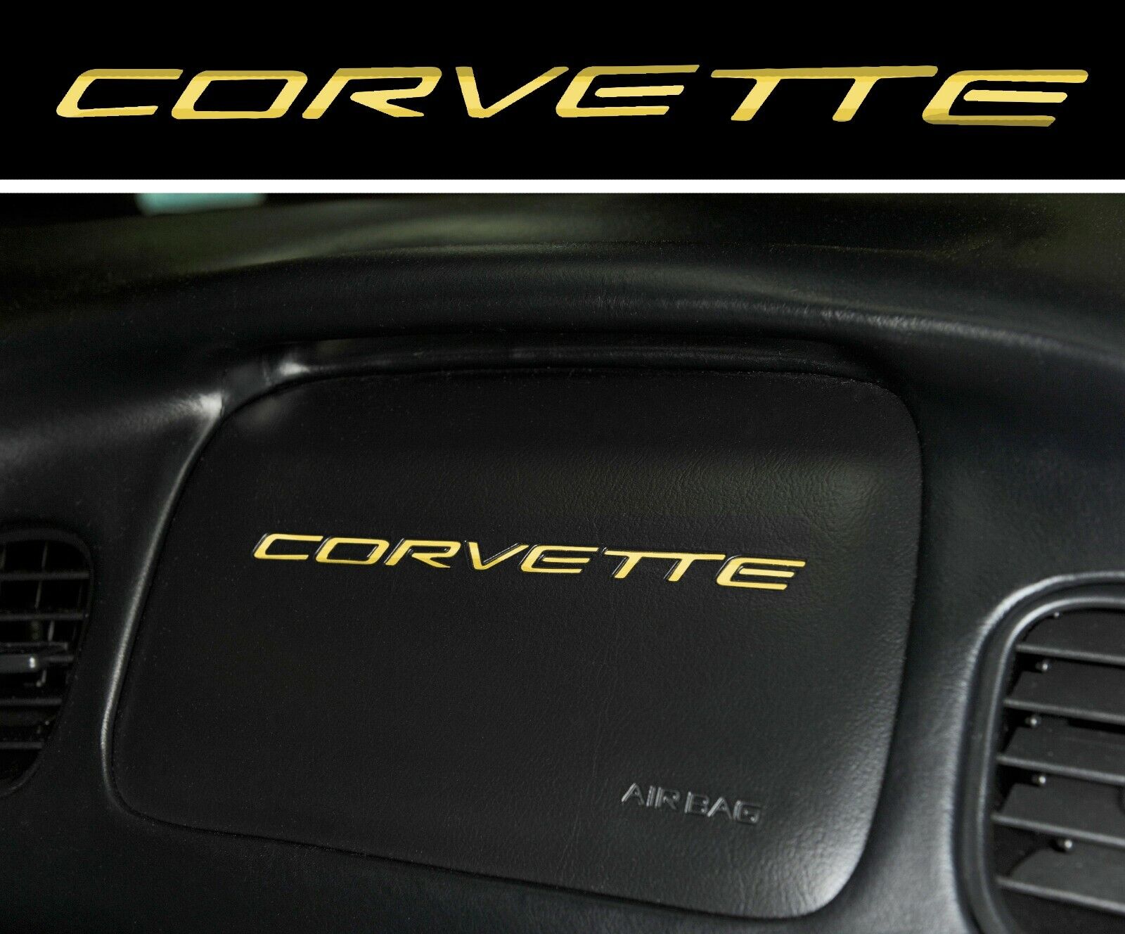 1997-2004 Corvette C5 Vinyl Dash Air Bag Lettering Kit 612199