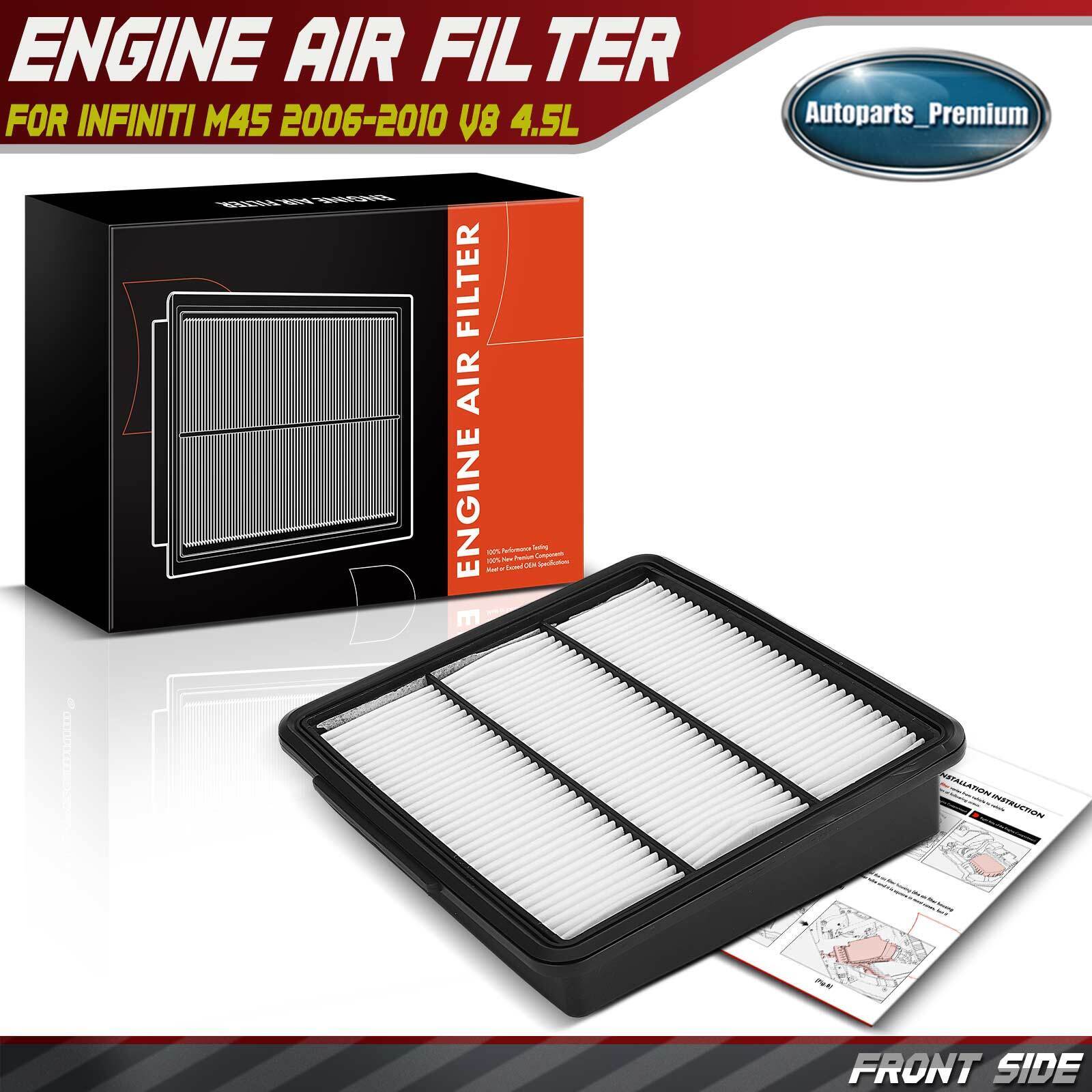 Engine Air Filter for INFINITI M45 2006 2007 2008 2009 2010 V8 4.5L Rigid Panel