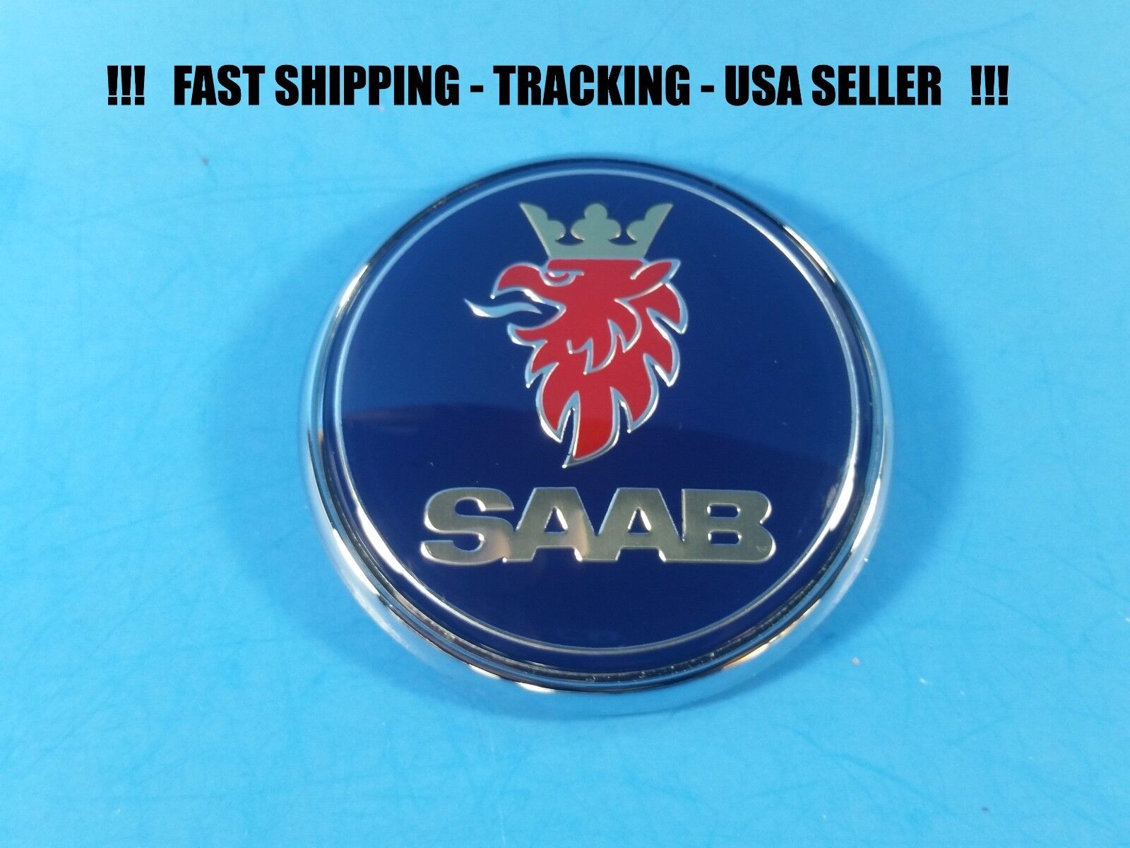 NEW Saab 9-3 9-5 Front Hood Emblem Badge Bonnet Symbol Logo 5289905 12785870 USA