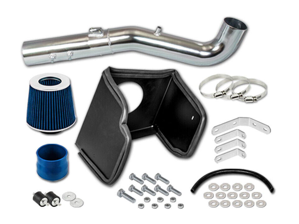 BLUE 05-12 For Pathfinder Xterra 4.0L Heat Shield Cold Air Intake Kit+Filter