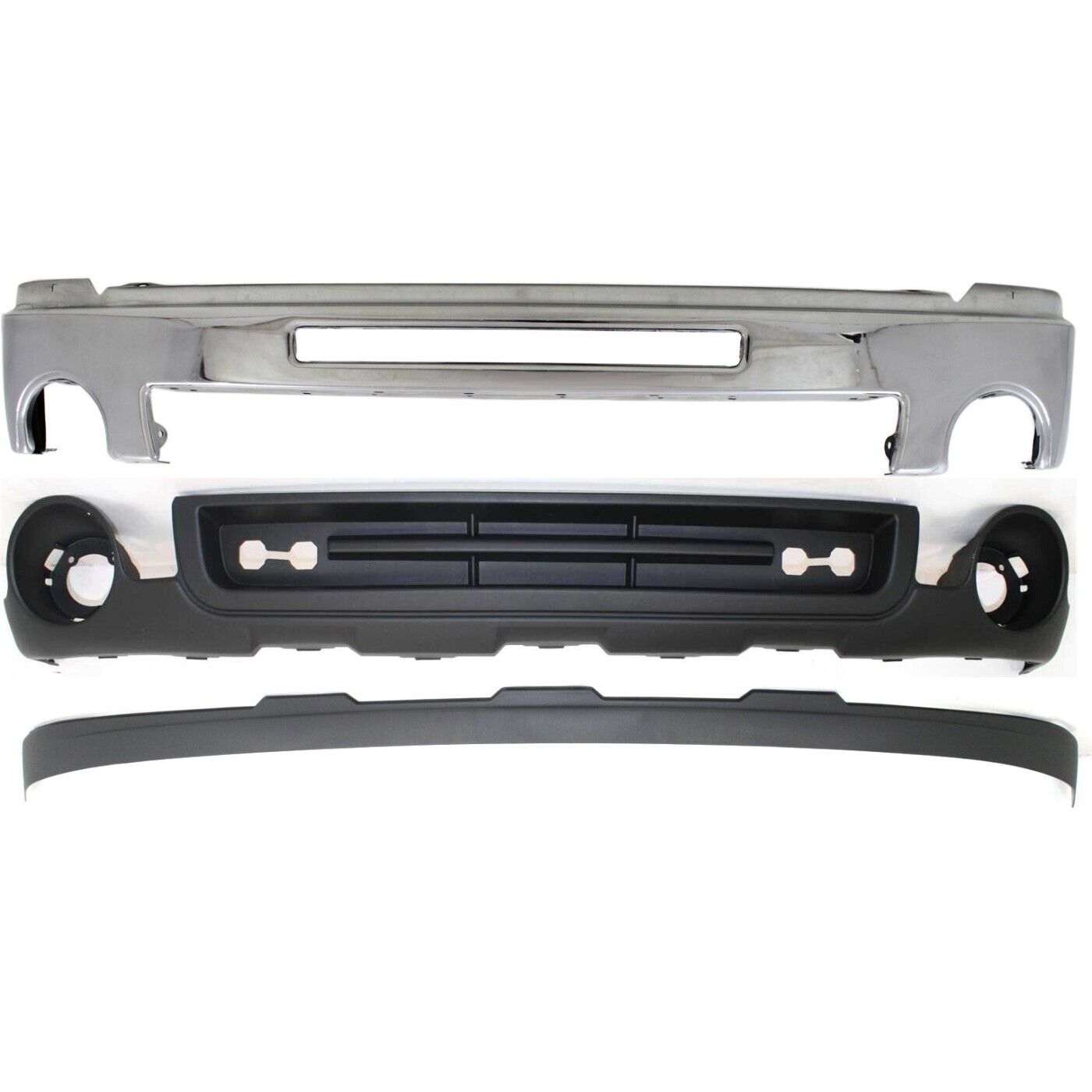 Bumper Kit For 2007-2013 GMC Sierra 1500 with Towing Package Front with Valances