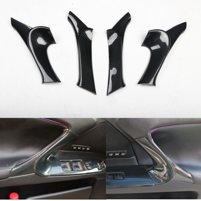 Carbon Fiber Interior Door Armrest Panel Trim For Lexus IS F 250 350 2006-2013