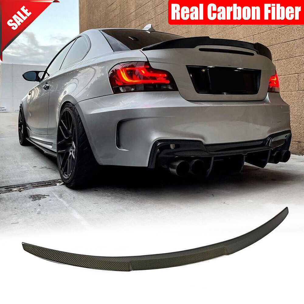 Carbon Fiber Rear Trunk Spoiler Wing For BMW E82 120i 125i 135i M Coupe 2007-12