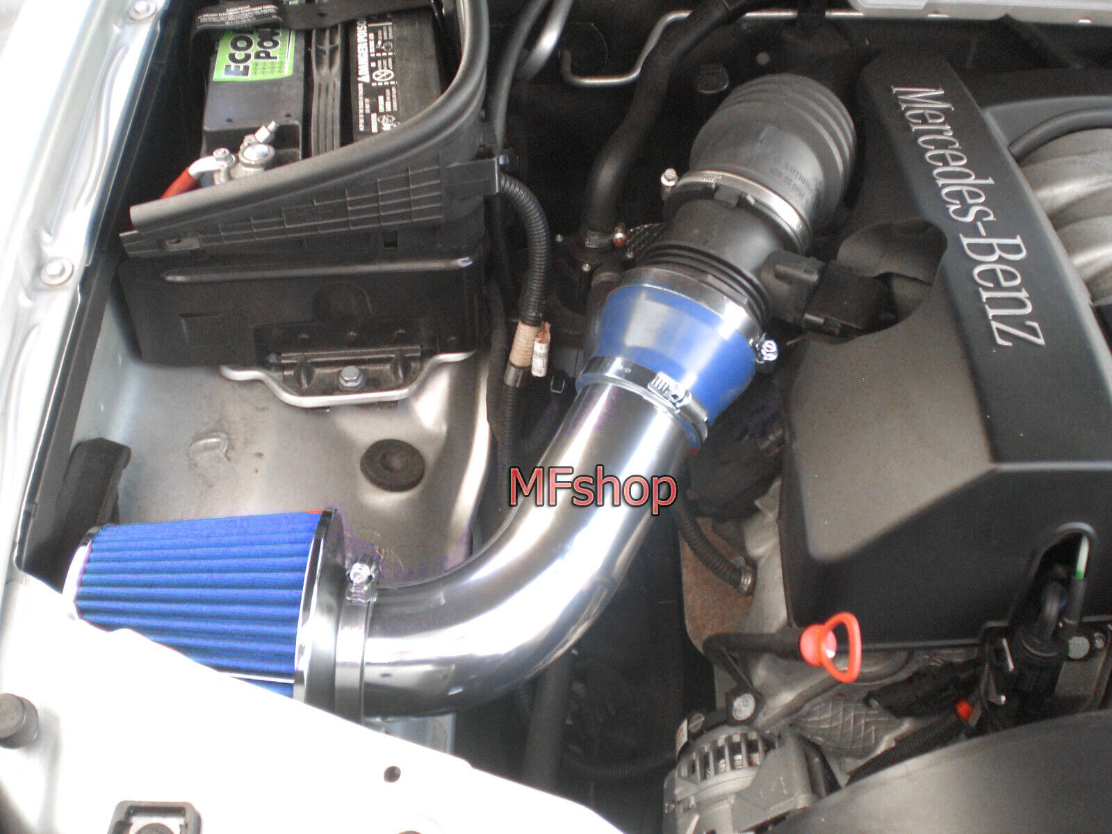 BLUE For 1998-2002 Mercedes E320 E430 ML320 CLK320 Air Intake Kit + Filter