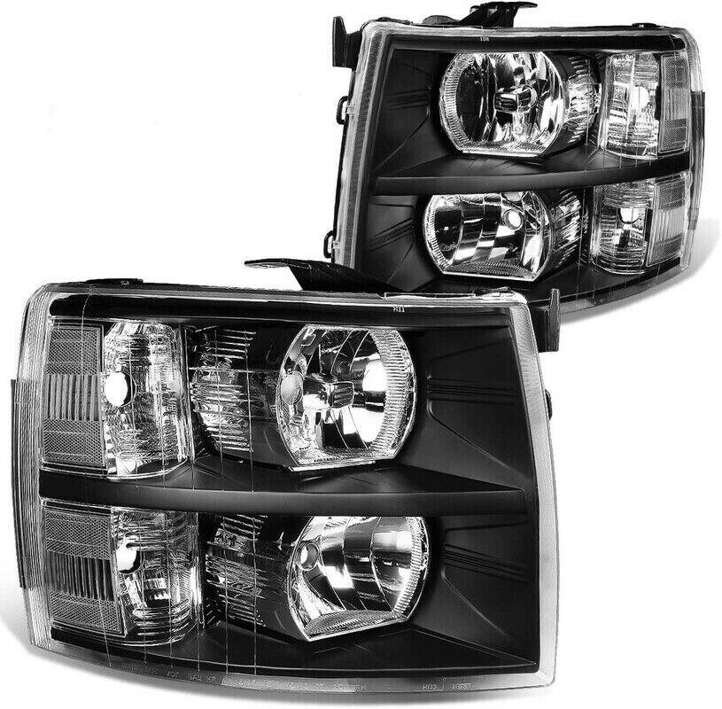 MOTOR-ACE Headlights For 2007-2014 Chevy Silverado 1500/2500/3500 Pick Up Truck
