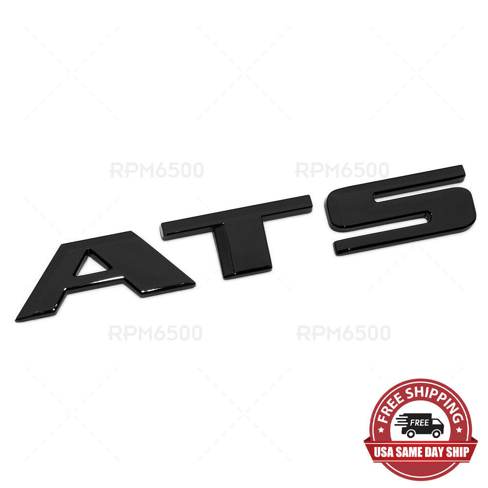 For Cadillac ATS Rear Trunk Decklid Letter Badge Emblem Nameplate Sport Black