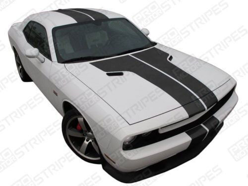 Dodge Challenger 2008-2023 Rally Double T-Stripes Decals (Choose Color)