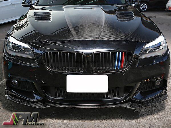 For 11-16 BMW M-Sport F10 528i 535i 550i E Style Carbon Fiber Front Bumper Lip