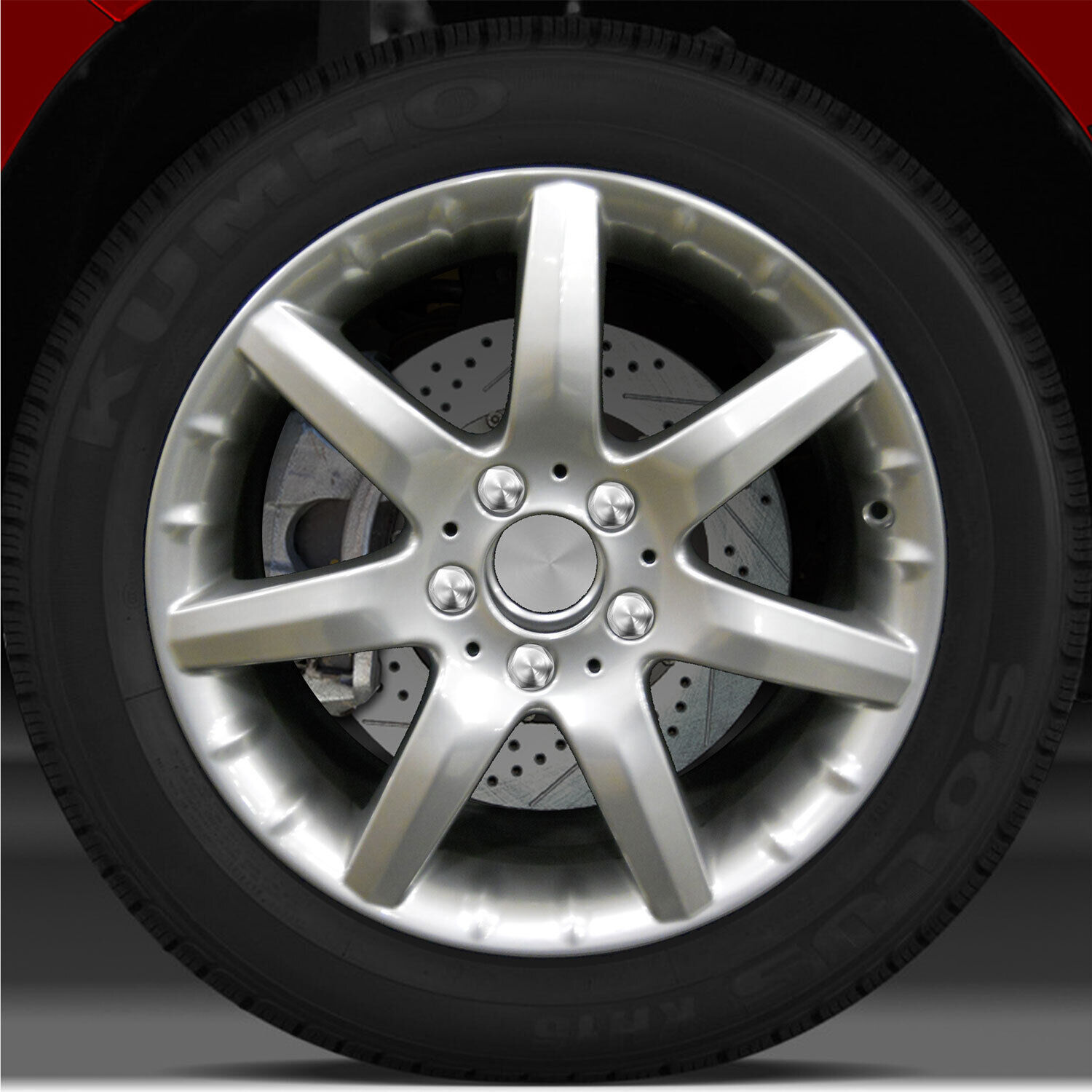 17x7.5 OEM Front Wheel (Hyper Bright Mirror Silver) for 01-04 Mercedes CLK55 AMG