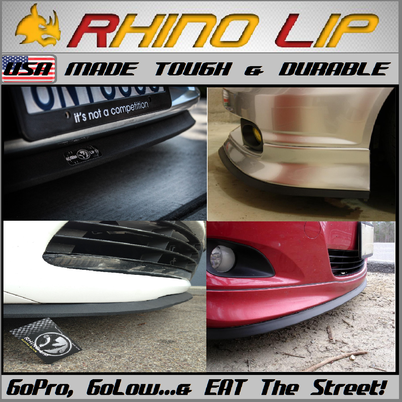 Li Nian S1 Coupe Lavida HRC Honda RhinoLip USA Rubber Flexible Front Chin Lip