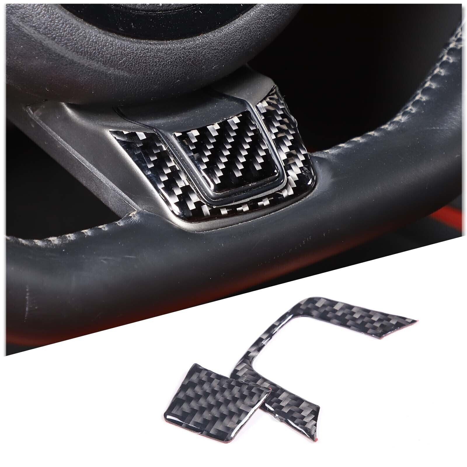 Carbon Fiber Car Steering Wheel U-shaped Decor  Trim For Jaguar F-TYPE 2013-2022