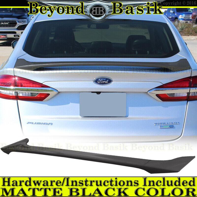 2013 14 15 16 17 18 19 2020 Ford Fusion MATTE BLACK Factory Style Spoiler