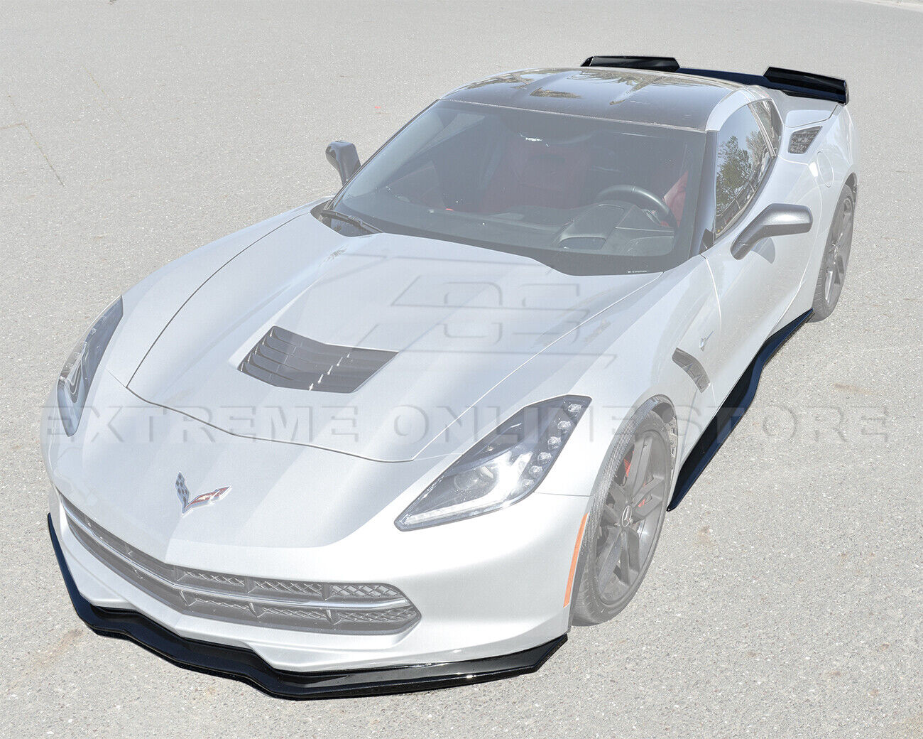 For 14-19 Corvette C7 Z06 Stage 2 PAINTED CARBON FLASH Full Body Combo Kit