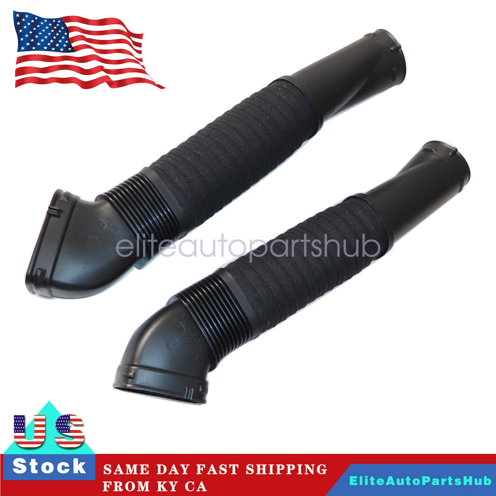 Left & Right Side Air Intake Duct 2 Hose For W216 M278 CL500 CL63AMG 2007-2014