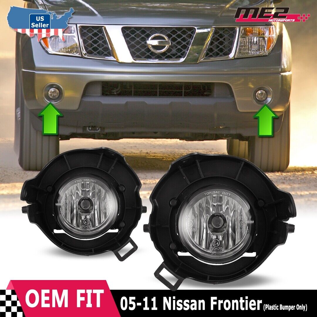 Clear Lens For Nissan Frontier 2005-2008 2009 Factory Driving Bumper Fog Lights