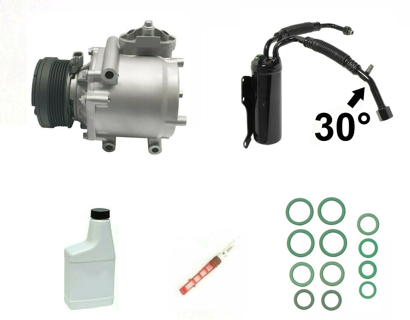 RYC Reman AC Compressor Kit GG588 Fits Ford E-150 4.6L 5.4L 2003 2004 2005 2006