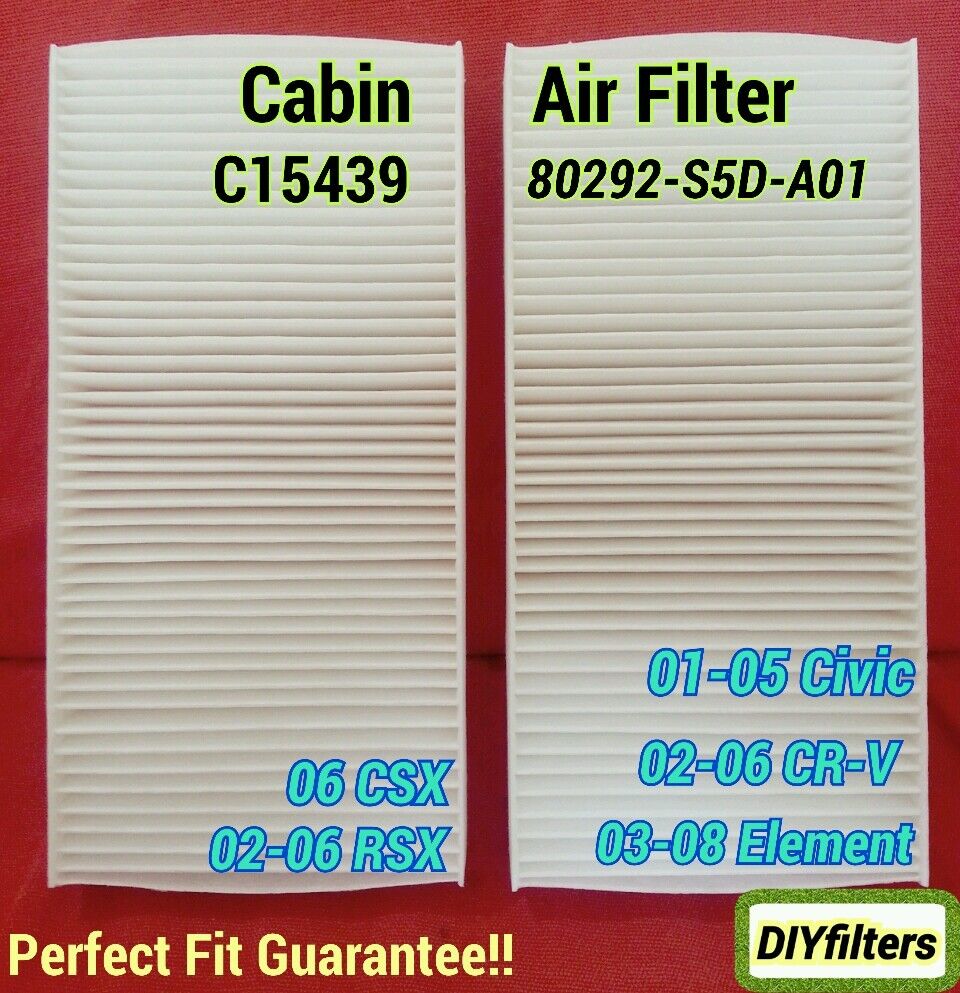FOR 02-06 RSX & CRV, 01-05 CIVIC, 03-11 ELEMENT CABIN AIR FILTER 80292-S5D-A01