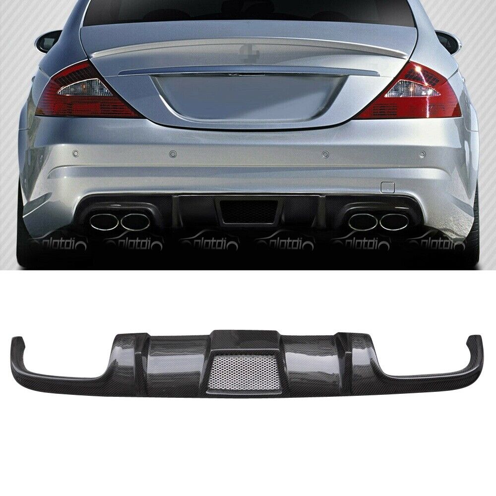 Carbon Fiber T Style Rear Bumper Diffuser For Mercedes Benz W219 CLS63 CLS55 AMG