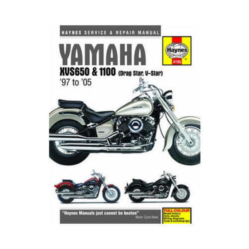 Haynes Motorcycle Repair Manual for Yamaha XVS 650 1100 V-Star 1997-2005
