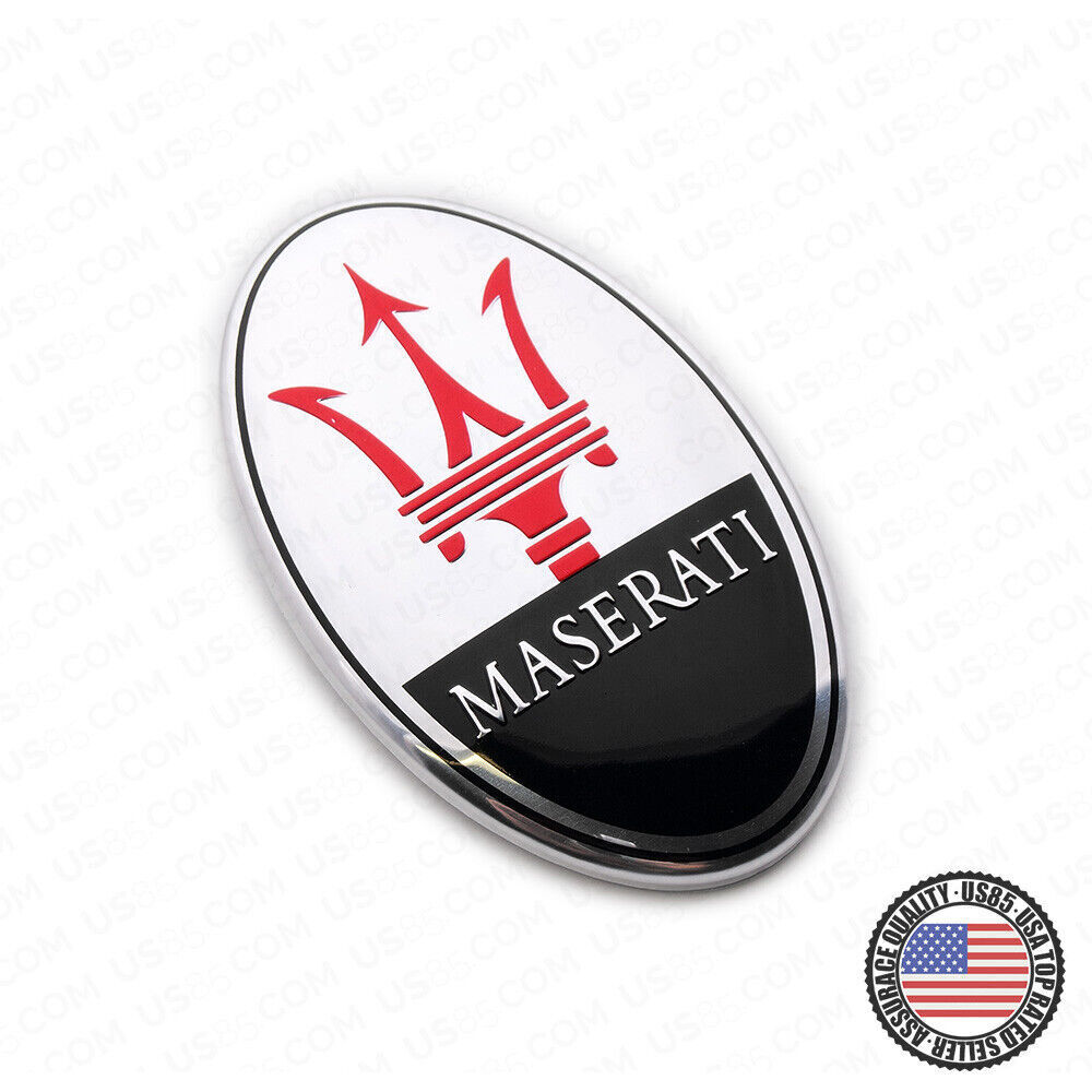 Maserati Ghibli Quattroporte Granturismo Front Bumper Logo Emblem Badge Black